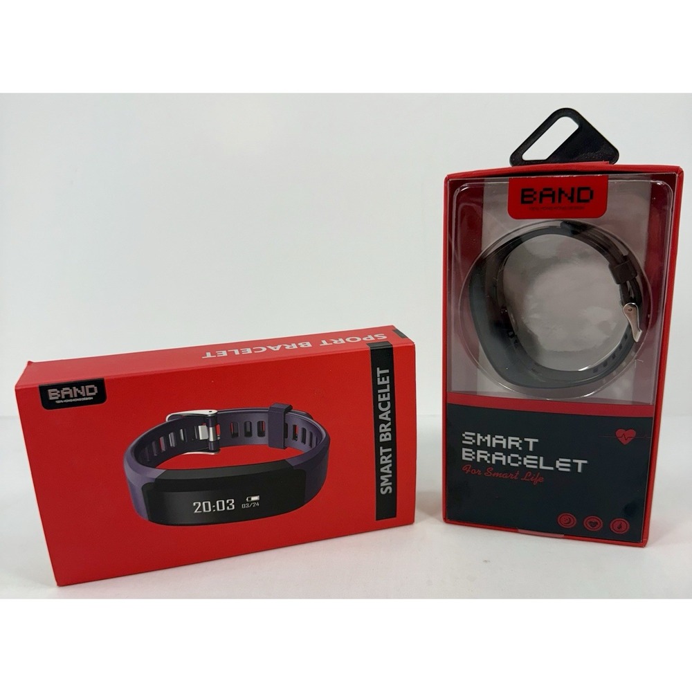BAND Smart Bracelet Bluetooth Fitness Tracker Black NIB Heart Rate Monitor +‎